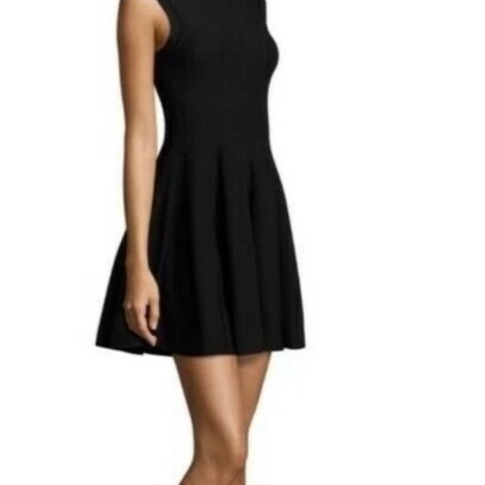 Alice + Olivia Black Sleeveless Fit & Flare Mini Dress Size S